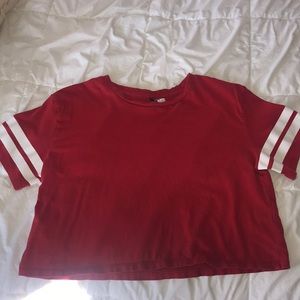 H&M red crop top